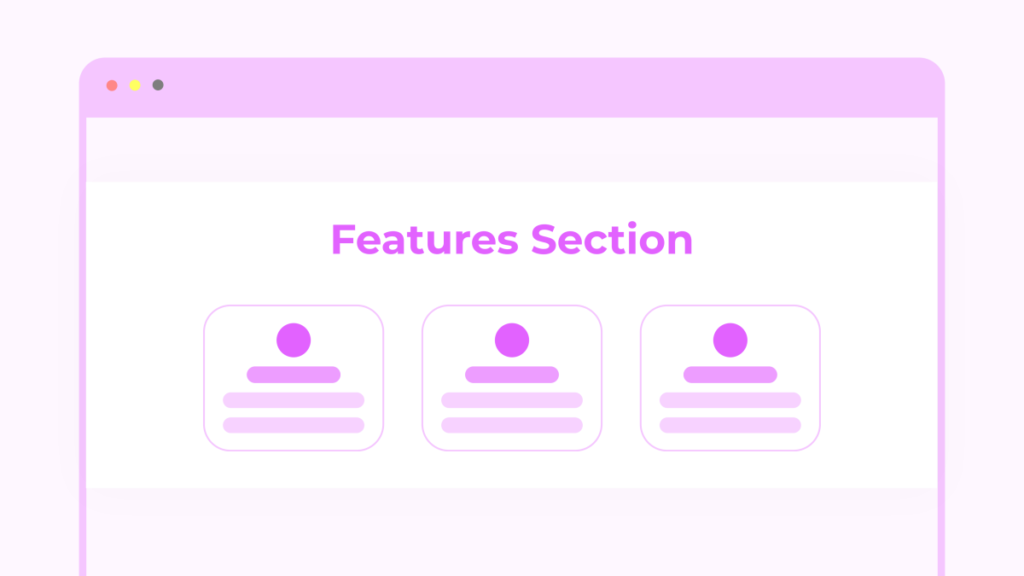 features section elementor templates