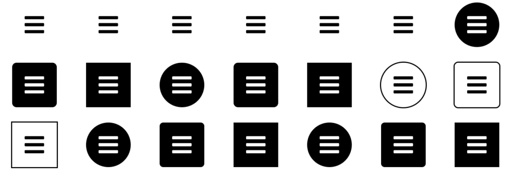 nav menu icons