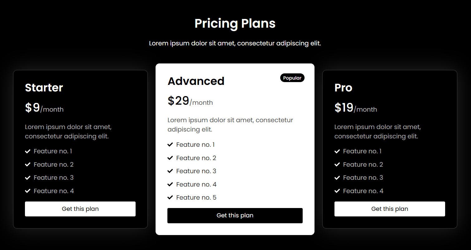 pricing 4 dark