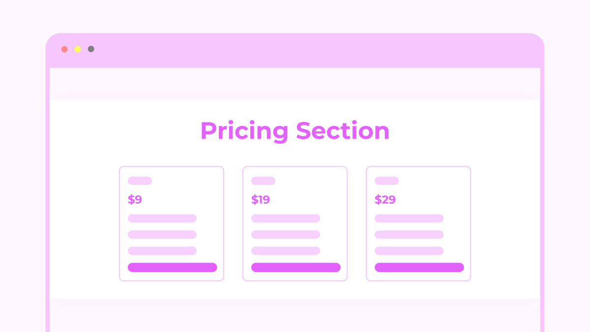 pricing section elementor templates