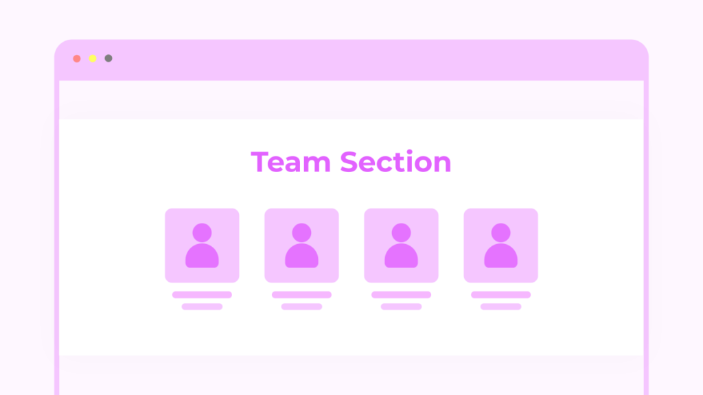 team members section elementor templates