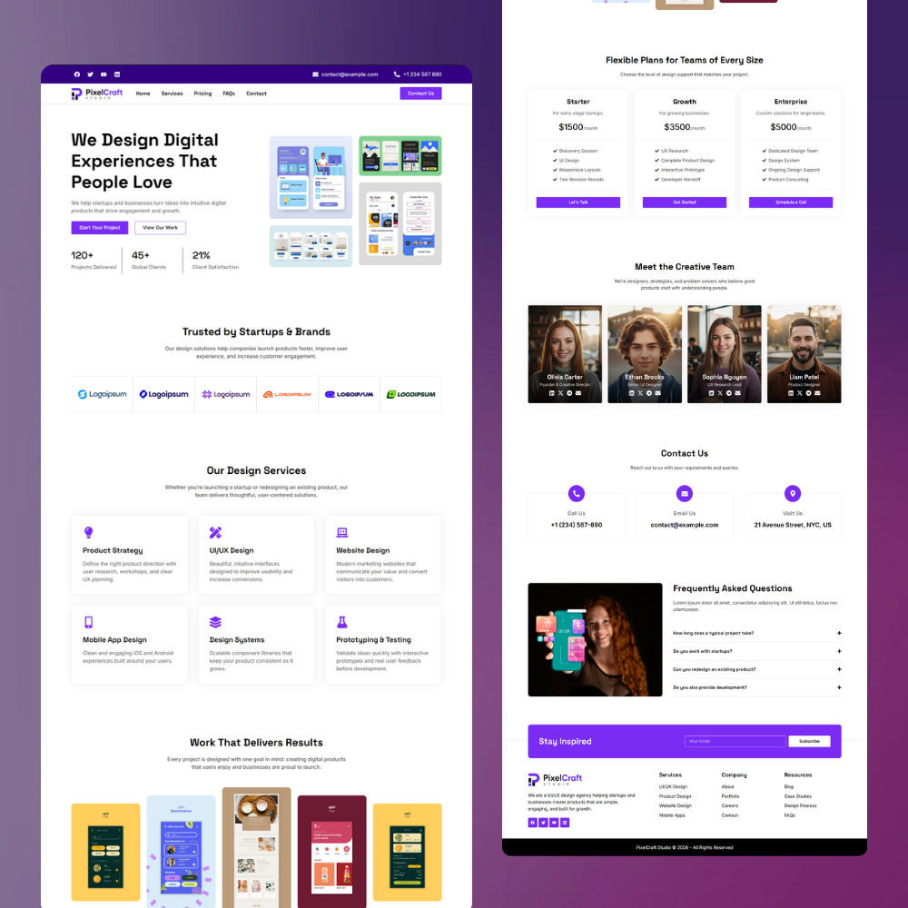 element shogun landing page 2