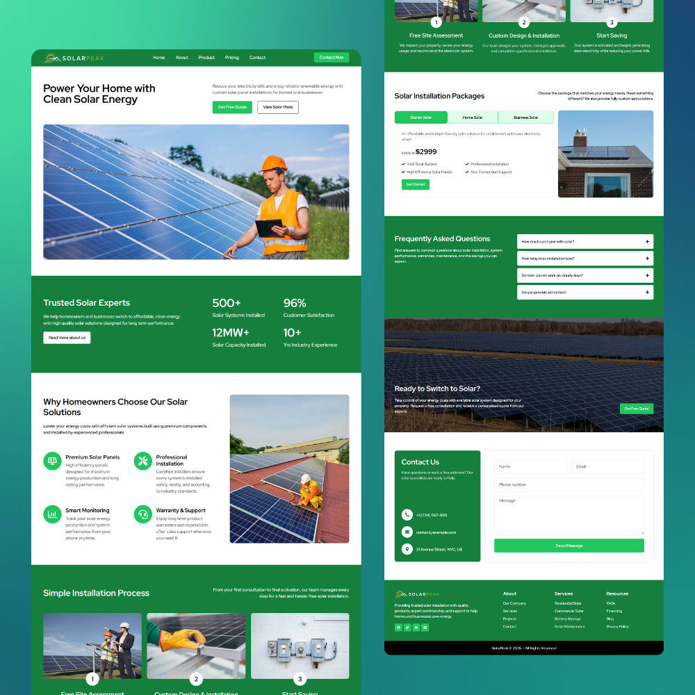 landing page 6 element shogun