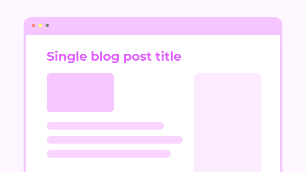 single blog templates elementor