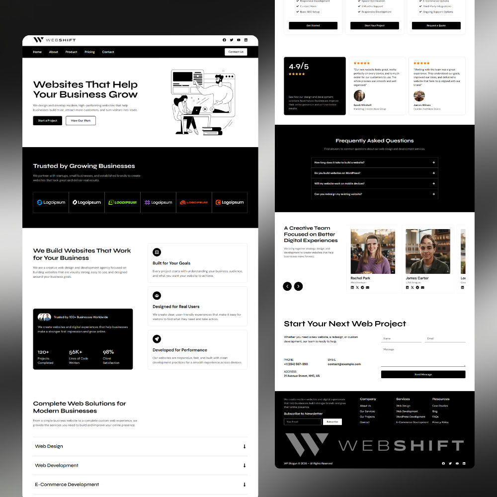 landing page 8 element shogun